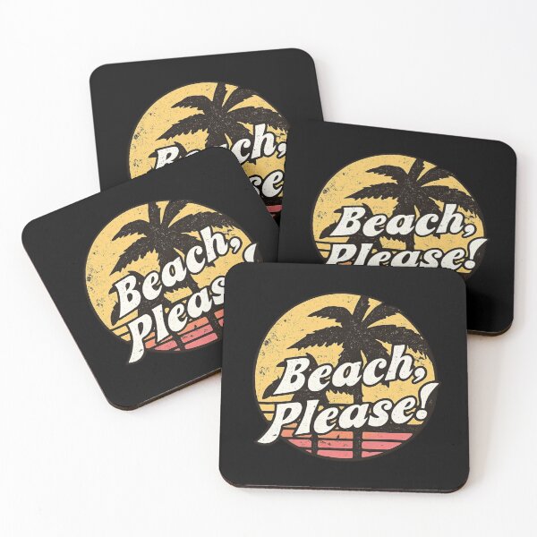 Item preview, Beach Please Funny Summer Vacation Retro Sunset Palm Tree designed and sold by Dujosufot.