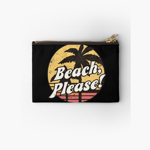 Artikelvorschau, Strand bitte! Lustiger Sommerurlaub im Retro-Stil, Sonnenuntergang, Palme entworfen und verkauft von Dujosufot.