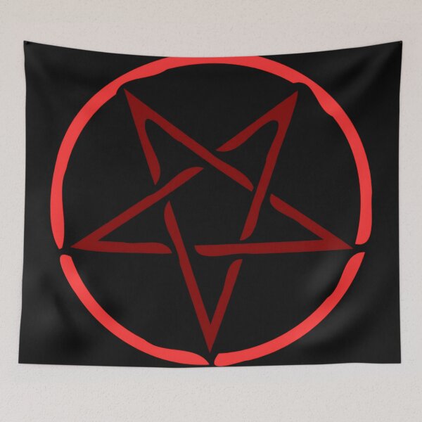 Item preview, Inverted Pentagram Red Neon Occult Satanic Star designed and sold by DarkOriginArts.