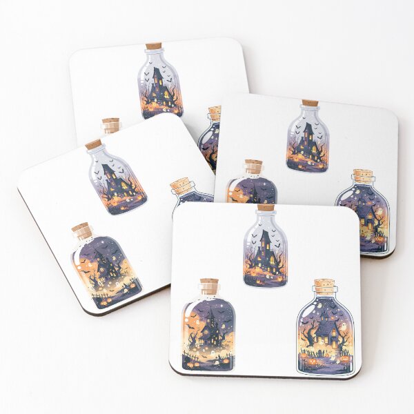 Item preview, Mini haunted houses in a bottle sticker pack designed and sold by MendaciousMina.