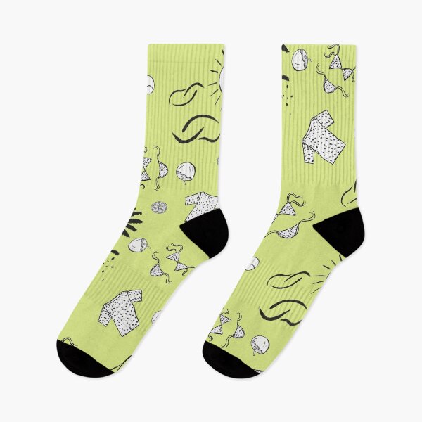 Item preview, Retro Summer Beach Pattern Yellow Green Background  designed and sold by altastudio.