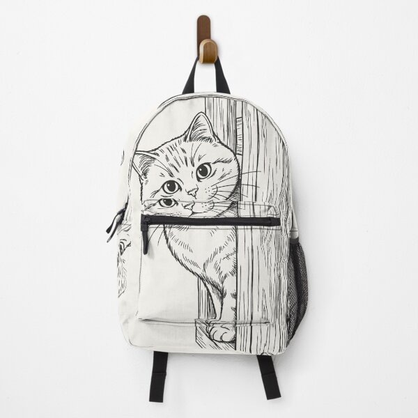 Item preview, Cat Peeking Through Fence - Black Line Art designed and sold by sxtfejvseyn.