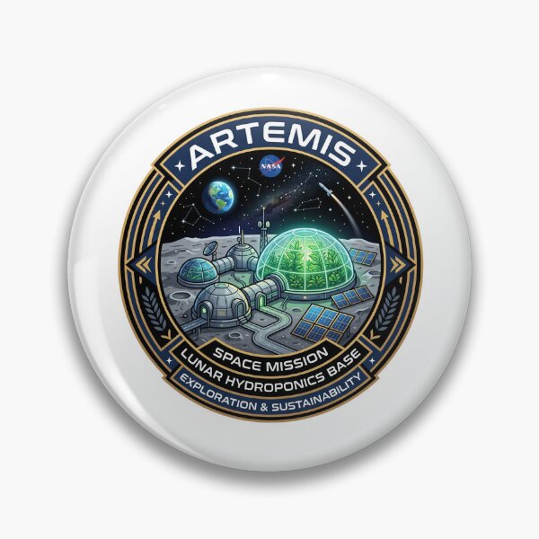 Item preview, Artemis Mission Green Lunar Base Solarpunk Space designed and sold by PictoVibe.