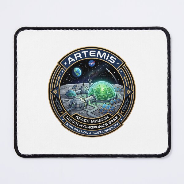 Item preview, Artemis Mission Green Lunar Base Solarpunk Space designed and sold by PictoVibe.