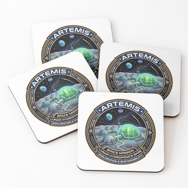 Item preview, Artemis Mission Green Lunar Base Solarpunk Space designed and sold by PictoVibe.