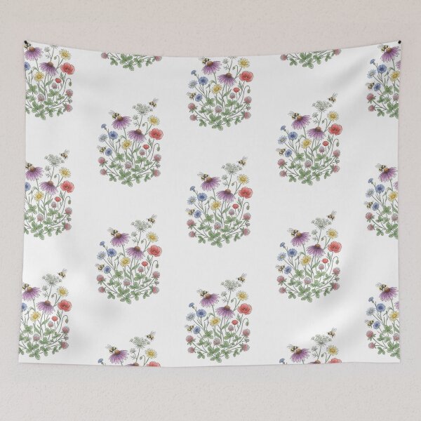 Item preview, Rewilding Gardens Native Wildflowers Botanical Bee Care designed and sold by PictoVibe.