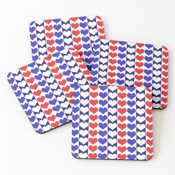 Item preview, Patriotic Heart Stripe Seamless Repeat designed and sold by Sharon Schwalbe.