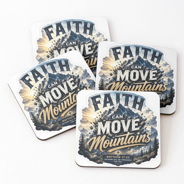 Item preview, Faith Can Move Mountains Christian Sticker designed and sold by Omanut Studio — By Ashwin..