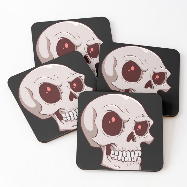 Item preview, Angry Cartoon Skull Red Eyes Spooky Halloween designed and sold by DarkOriginArts.