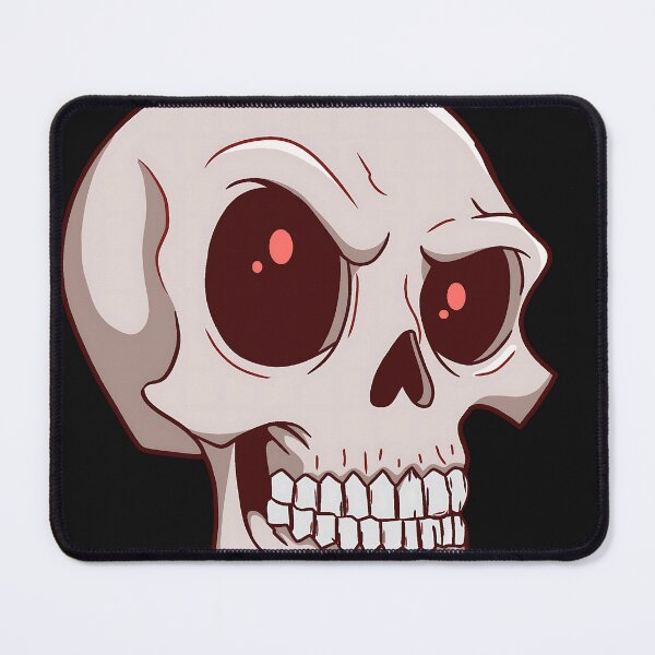 Item preview, Angry Cartoon Skull Red Eyes Spooky Halloween designed and sold by DarkOriginArts.