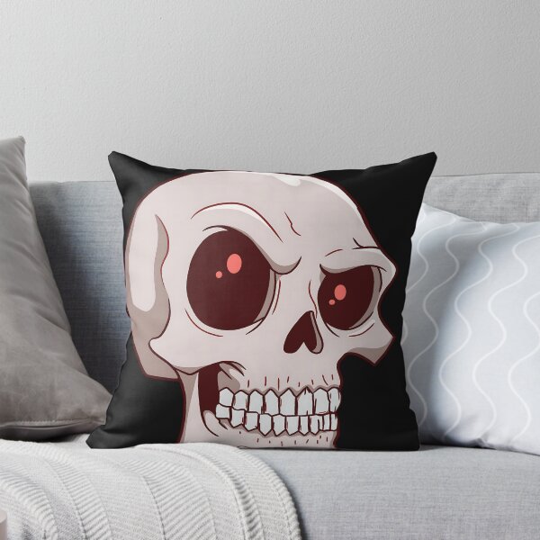 Item preview, Angry Cartoon Skull Red Eyes Spooky Halloween designed and sold by DarkOriginArts.