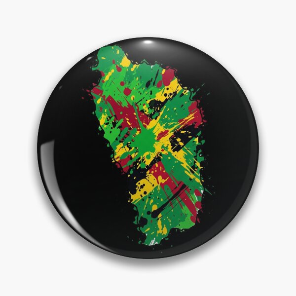 Item preview, Dominica Island Map Flag Paint Splatter Art designed and sold by DuckOddity.