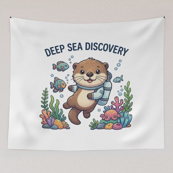 Item preview, Copy of A cute otter dives into the sea. designed and sold by Ahmedsyde.