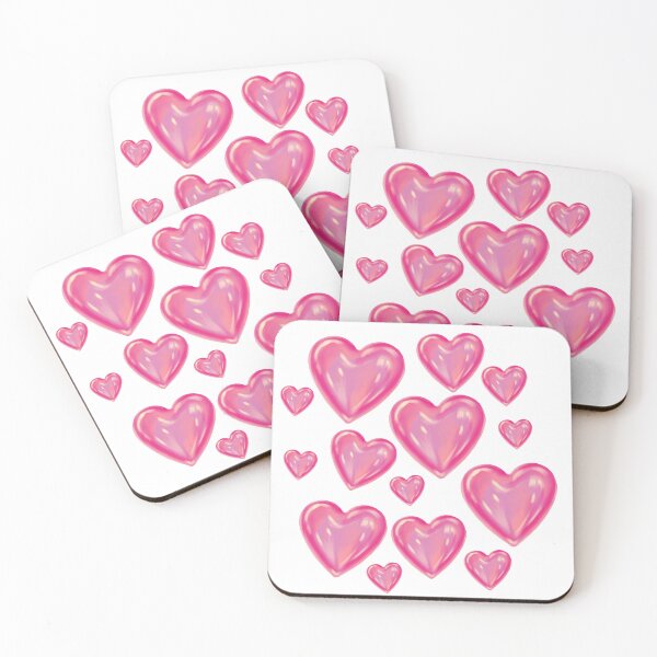 Item preview, Glossy Pink Heart Pattern Aesthetic designed and sold by Theselinara.