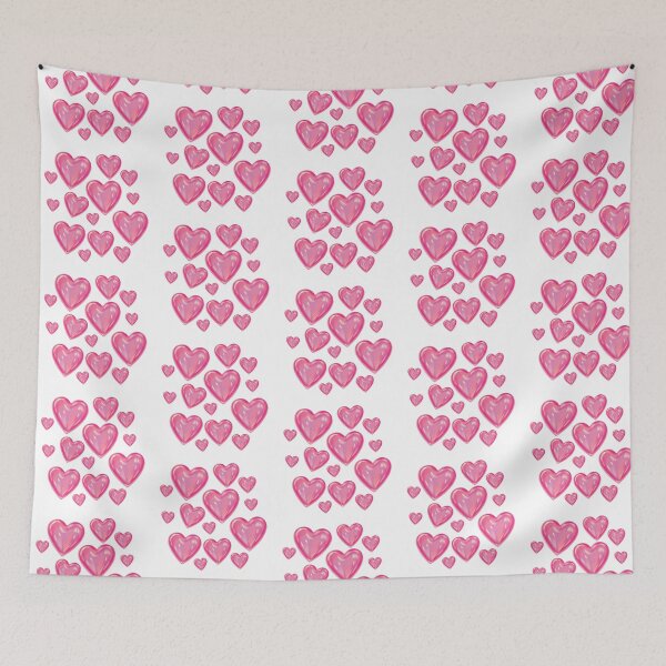 Item preview, Glossy Pink Heart Pattern Aesthetic designed and sold by Theselinara.