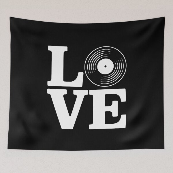 Item preview, Vinyl Record LOVE Retro Music Aesthetic Design designed and sold by Altered Pixels.