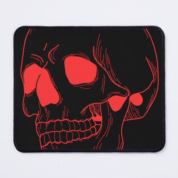 Item preview, Minimalist Red Neon Skull Linework Gothic Sketch designed and sold by DarkOriginArts.