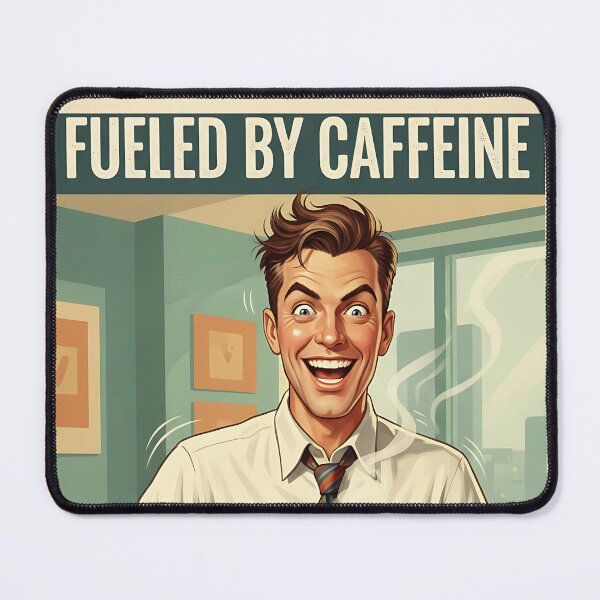 Item preview, Fueled by Caffeine and poor decisions Vintage Retro Joke designed and sold by Retro-Anime9.
