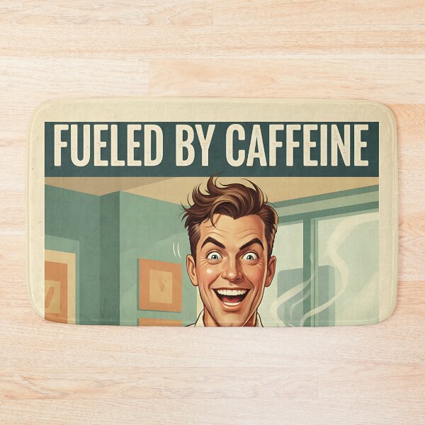 Item preview, Fueled by Caffeine and poor decisions Vintage Retro Joke designed and sold by Retro-Anime9.