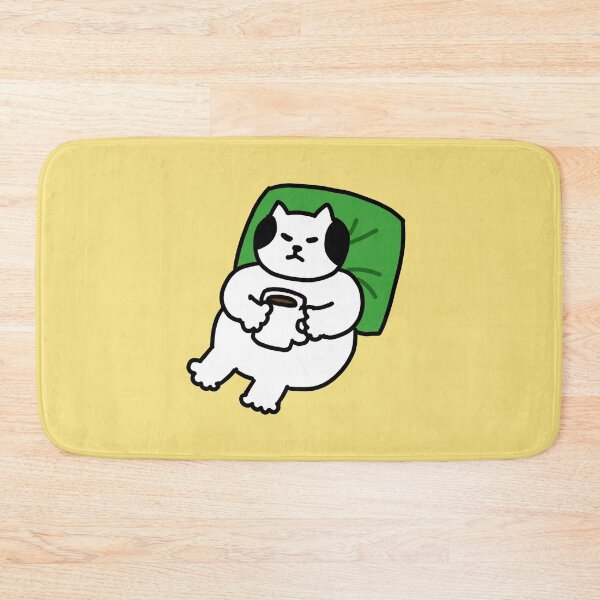 Item preview, a Cat sleeping with a cup of coffee designed and sold by superbaechoo.