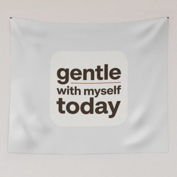Item preview, Let It Be Gentle – Spiritual Affirmation Typography Design designed and sold by CosmicQuietLab.