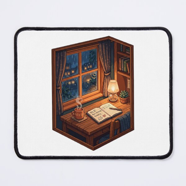 Item preview, 16 Bit Pixel Art Cozy Lo Fi Rain Gamer designed and sold by PictoVibe.