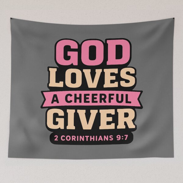 Item preview, 2 Corinthians 9:7 God Loves A Cheerful Giver designed and sold by plushism.
