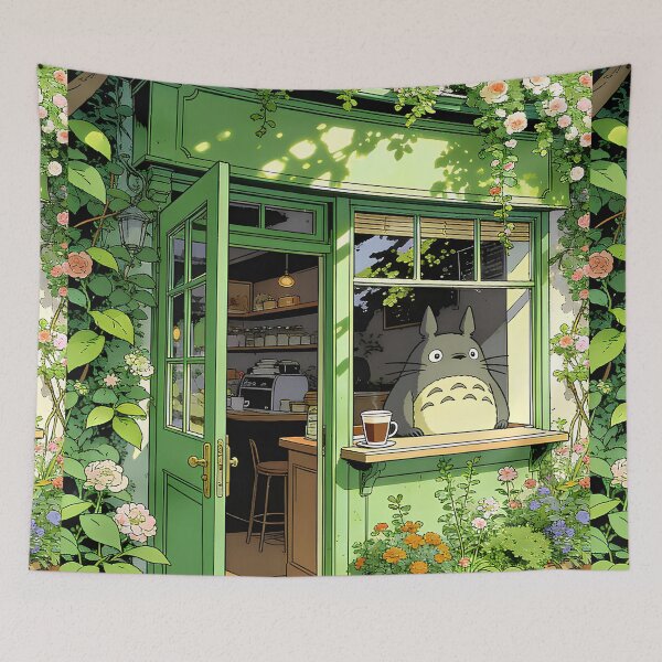 Item preview,  Cute kawaii art toros [[tototoros]] wacthing -%[ghiblis]%- outside aways  designed and sold by ITsdnelinn.