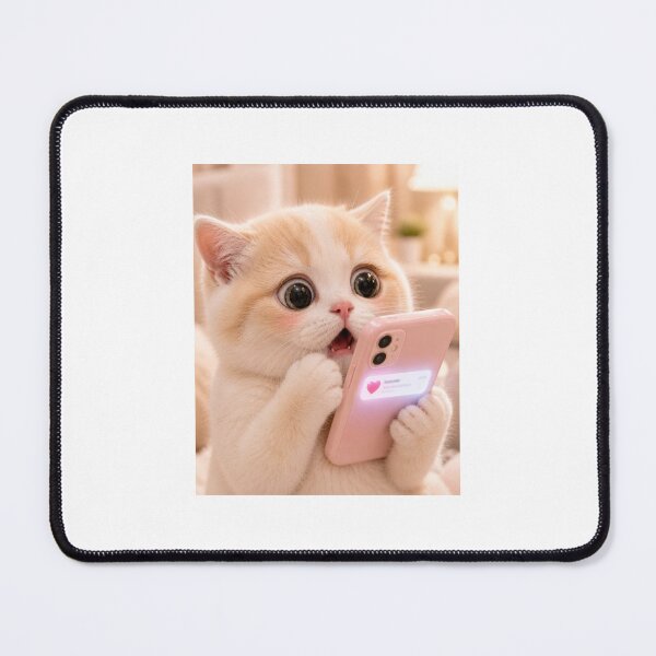 Item preview, Kitten Shocked By Love Notification designed and sold by LovelyCatGalaxy.