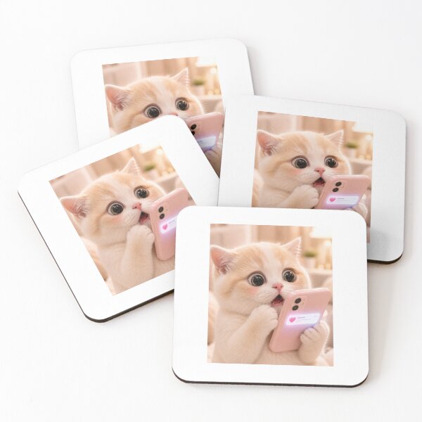 Item preview, Kitten Shocked By Love Notification designed and sold by LovelyCatGalaxy.
