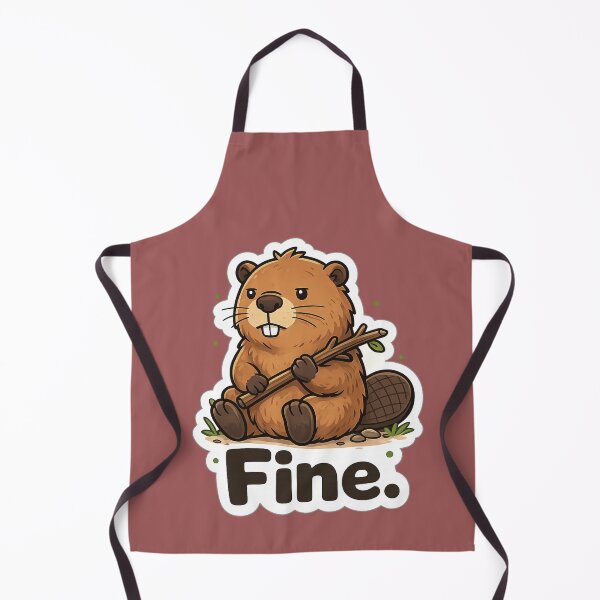 Item preview, Fine. Beaver Meme | Deadpan Animal Sticker Design designed and sold by BabyStark.