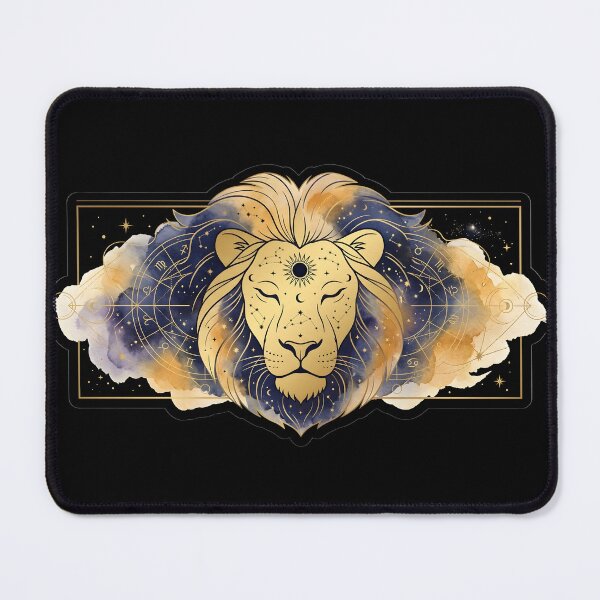 Item preview, Mystic Leo Zodiac Astrology Celestial Gold Horoscope Lion designed and sold by Novastitchshop.