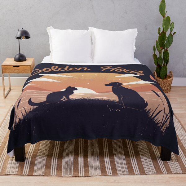 Item preview, Vintage Golden Hour Dog and Cat Silhouette Retro Sunset Ocean Landscape Art designed and sold by Ahmed-khafagy.