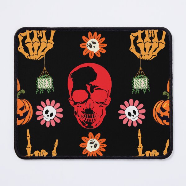 Item preview, Halloween Skull & Skeleton Hand Pattern | Spooky Gothic Pumpkin designed and sold by Dream Vibe.