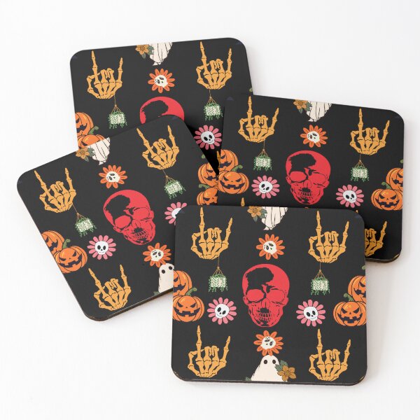 Item preview, Halloween Skull & Skeleton Hand Pattern | Spooky Gothic Pumpkin designed and sold by Dream Vibe.