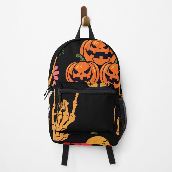 Item preview, Halloween Skull & Skeleton Hand Pattern | Spooky Gothic Pumpkin designed and sold by Dream Vibe.