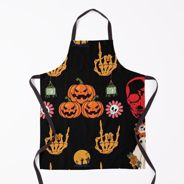Item preview, Halloween Skull & Skeleton Hand Pattern | Spooky Gothic Pumpkin designed and sold by Dream Vibe.