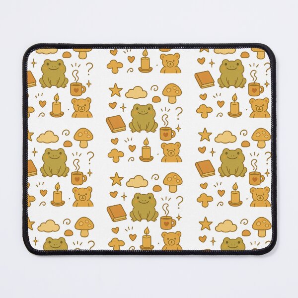 Item preview, Cozy Chaos Doodle Collage | Cute Frog Mushroom Aesthetic Soft Warm Pattern designed and sold by Cozy Chaos Nook.