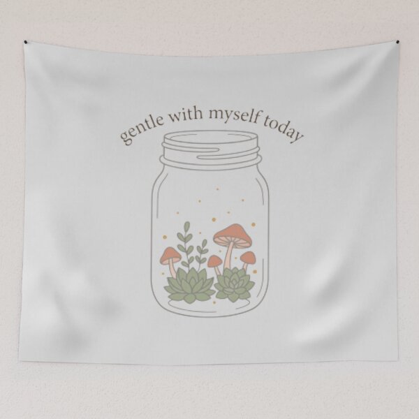 Item preview, Let It Be Gentle – Mindful Self Care Typography Design designed and sold by CosmicQuietLab.