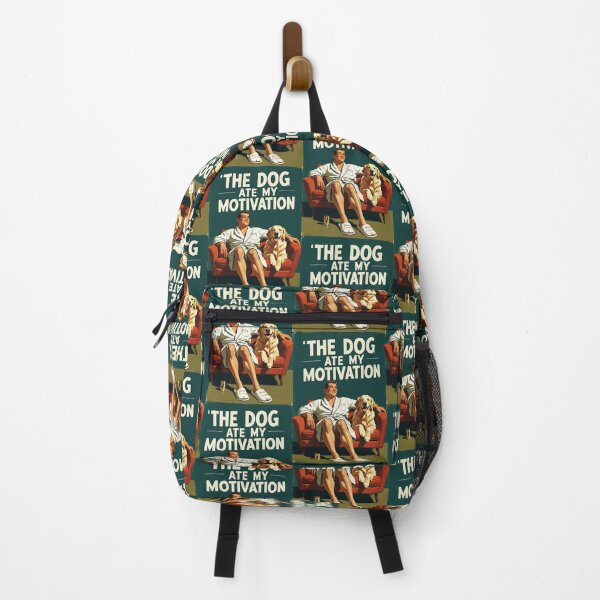 Item preview, The Dog Ate My Motivation Funny Vintage Retro Dog Parent designed and sold by Retro-Anime9.