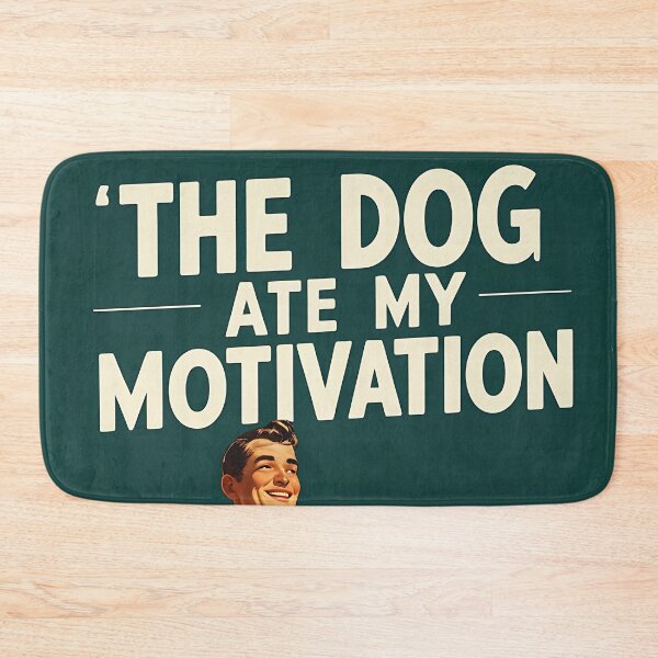 Item preview, The Dog Ate My Motivation Funny Vintage Retro Dog Parent designed and sold by Retro-Anime9.