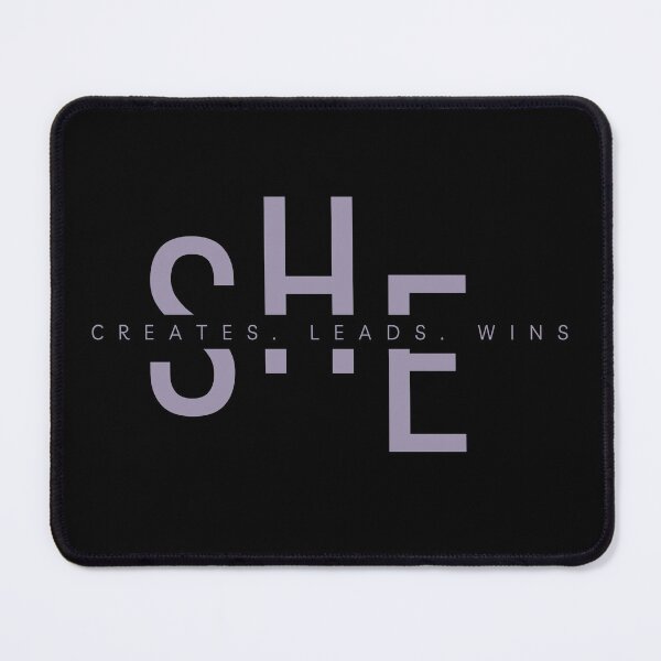 Item preview, SHE Creates Leads Wins | Mauve Minimalist Editorial Art designed and sold by Typomuse-studio.