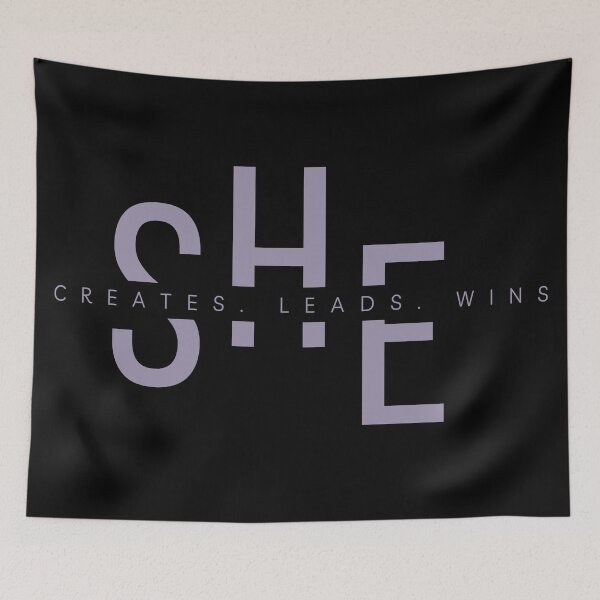 Item preview, SHE Creates Leads Wins | Mauve Minimalist Editorial Art designed and sold by Typomuse-studio.