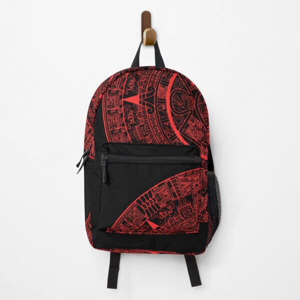 Item preview, Aztec Calendar Sun Stone Red Neon Ancient Sigil designed and sold by DarkOriginArts.