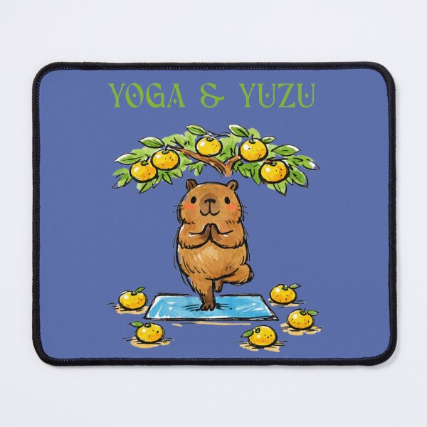 Item preview, Yoga & Yuzu Cute Capybara – Kawaii Zen Tree Pose Animal Art designed and sold by FIREDesignsPOD.