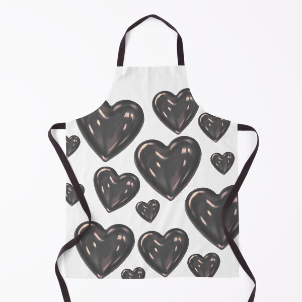 Item preview, Glossy Black Heart Pattern Aesthetic designed and sold by Theselinara.