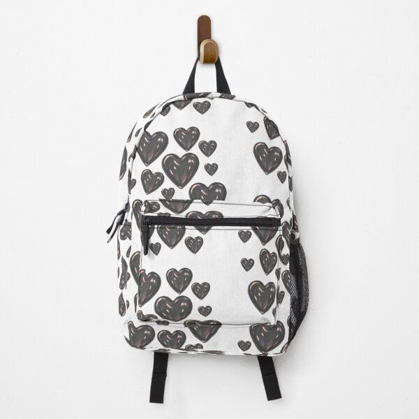 Item preview, Glossy Black Heart Pattern Aesthetic designed and sold by Theselinara.