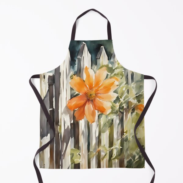 Item preview, Orange Flower and Fence designed and sold by CalmnessbyChoice.