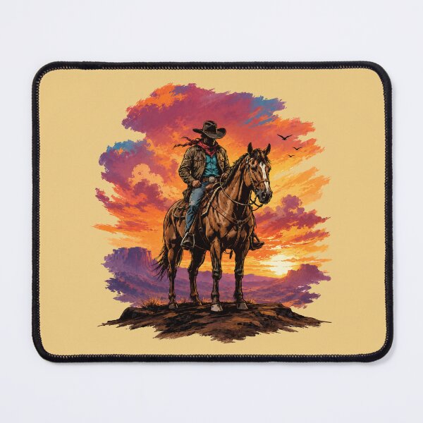Item preview, Lone Cowboy Western Sunset designed and sold by olosra.