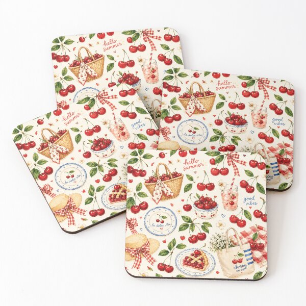 Item preview, Cherry Summer Pattern designed and sold by Aramdesing.